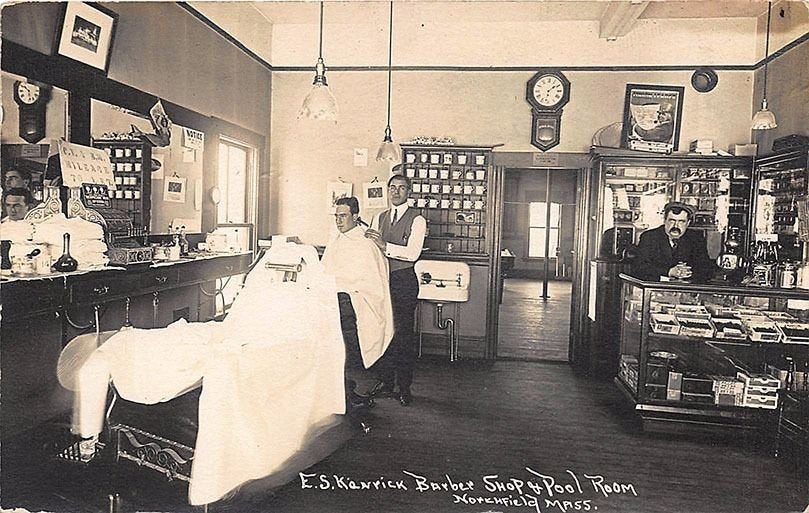 Barber Shop Pool Room barber advert A4 Photo Print