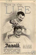 Barber Tonic Rexall Vintage Retro Advert Ads A4 Photo Print