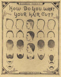 Barbers Chart Shapes Vintage Retro Advert Ads A4 Photo Print