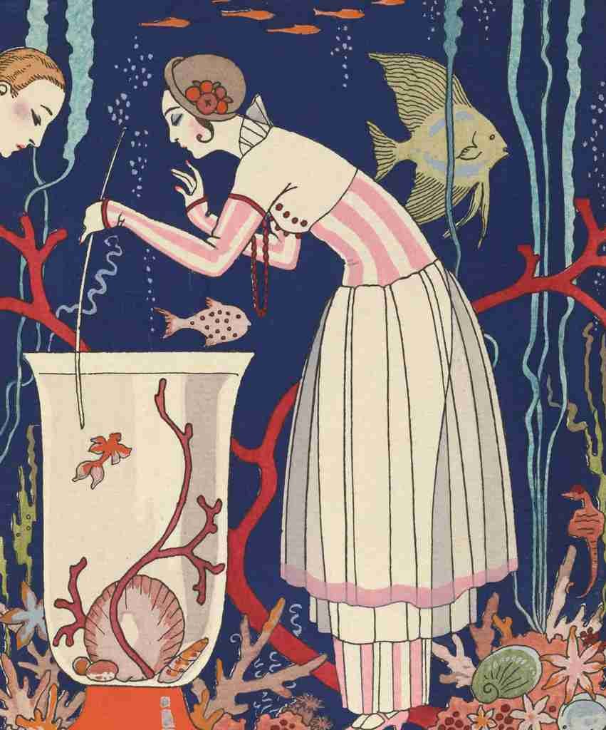 Barbier George 1882 1932 LEtourdissant Petit Poisson A4 Photo Print