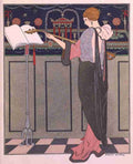 Barbier George 1882 1932 La Joueuse de Theorbe A4 Photo Print