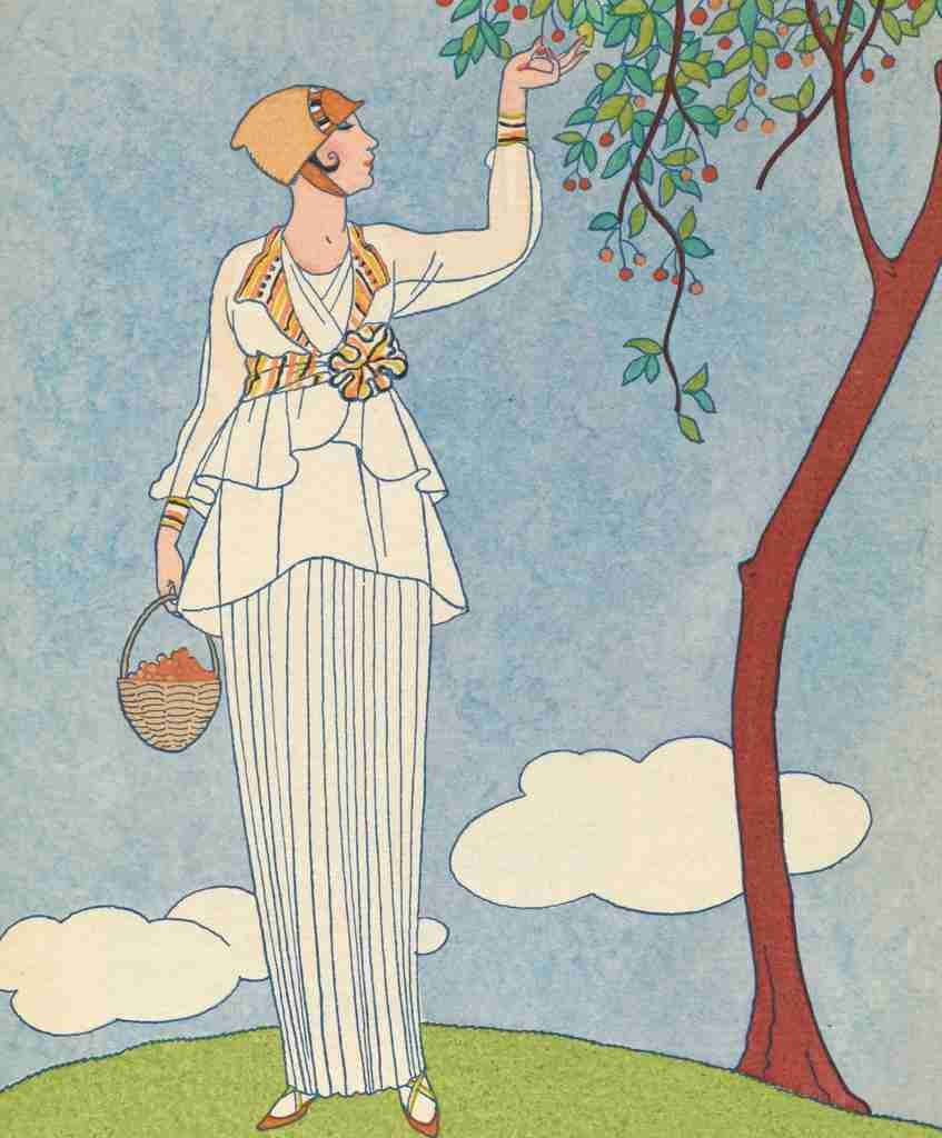 Barbier George 1882 1932 La Saison des Prunes Mirabelles A4 Photo Print