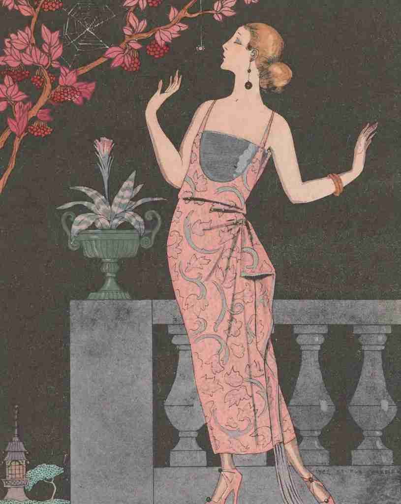 Barbier George Gazette 1922 Araignee du Soir Espoir A4 Photo Print