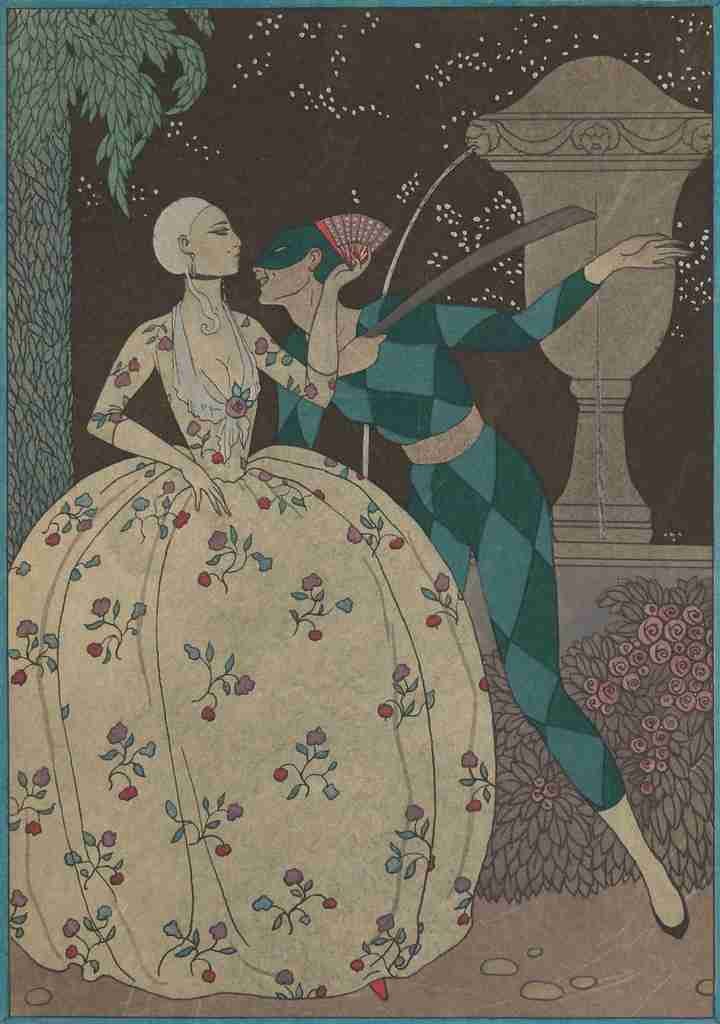Barbier George manieres daujourdhui 1912 Arlequin A4 Photo Print