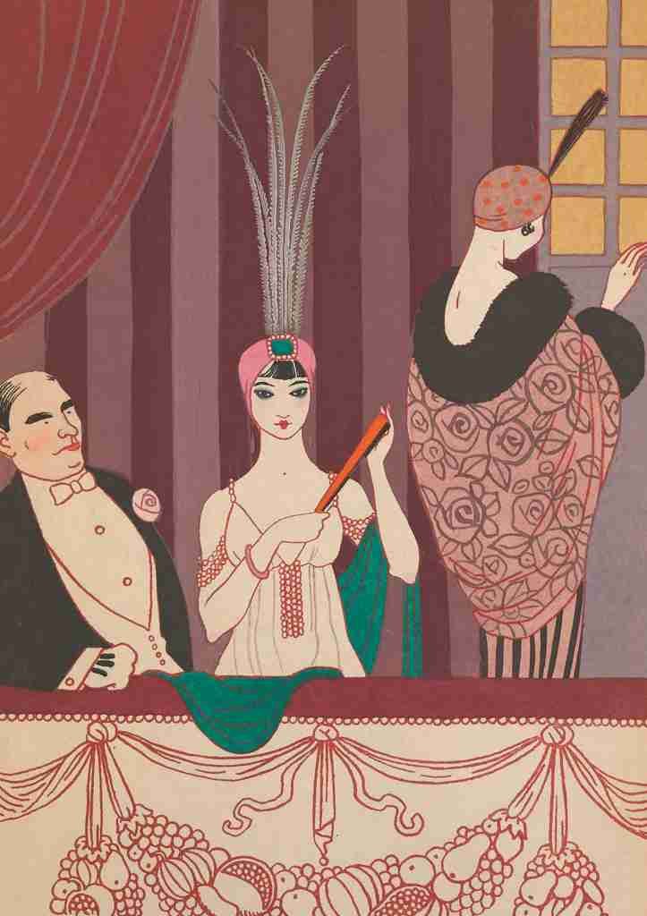 Barbier George manieres daujourdhui 1912 La Loge A4 Photo Print