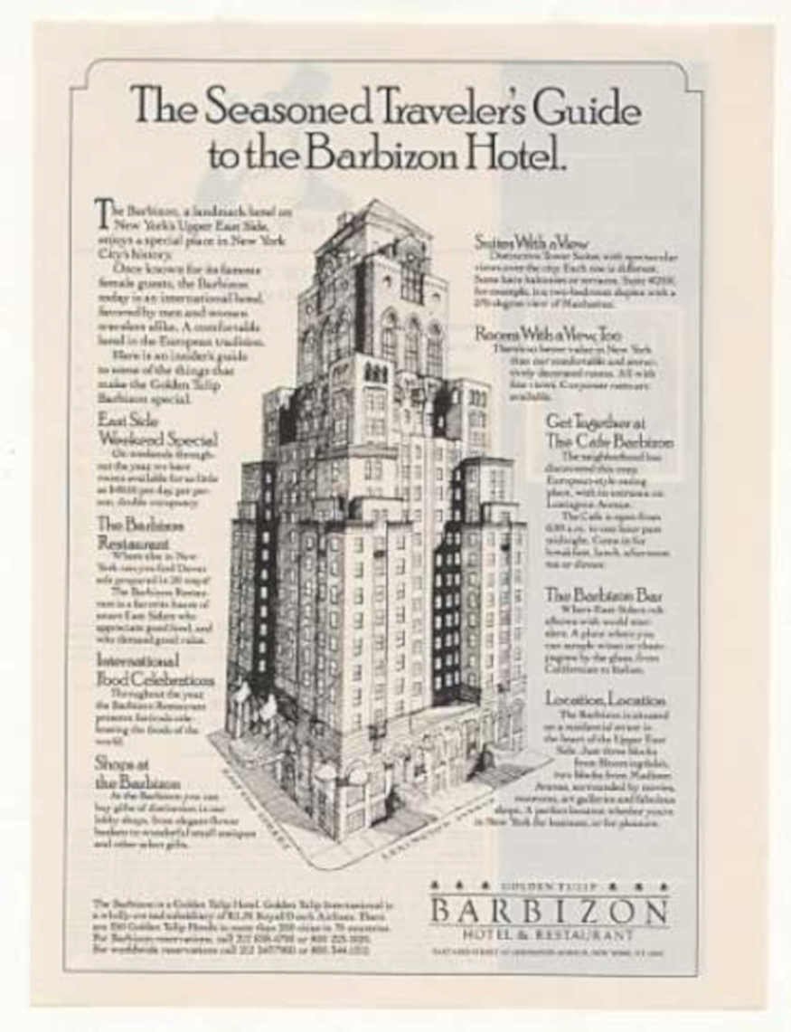 Barbizon Hotel Guide Vintage Retro Advert Ads A4 Photo Print