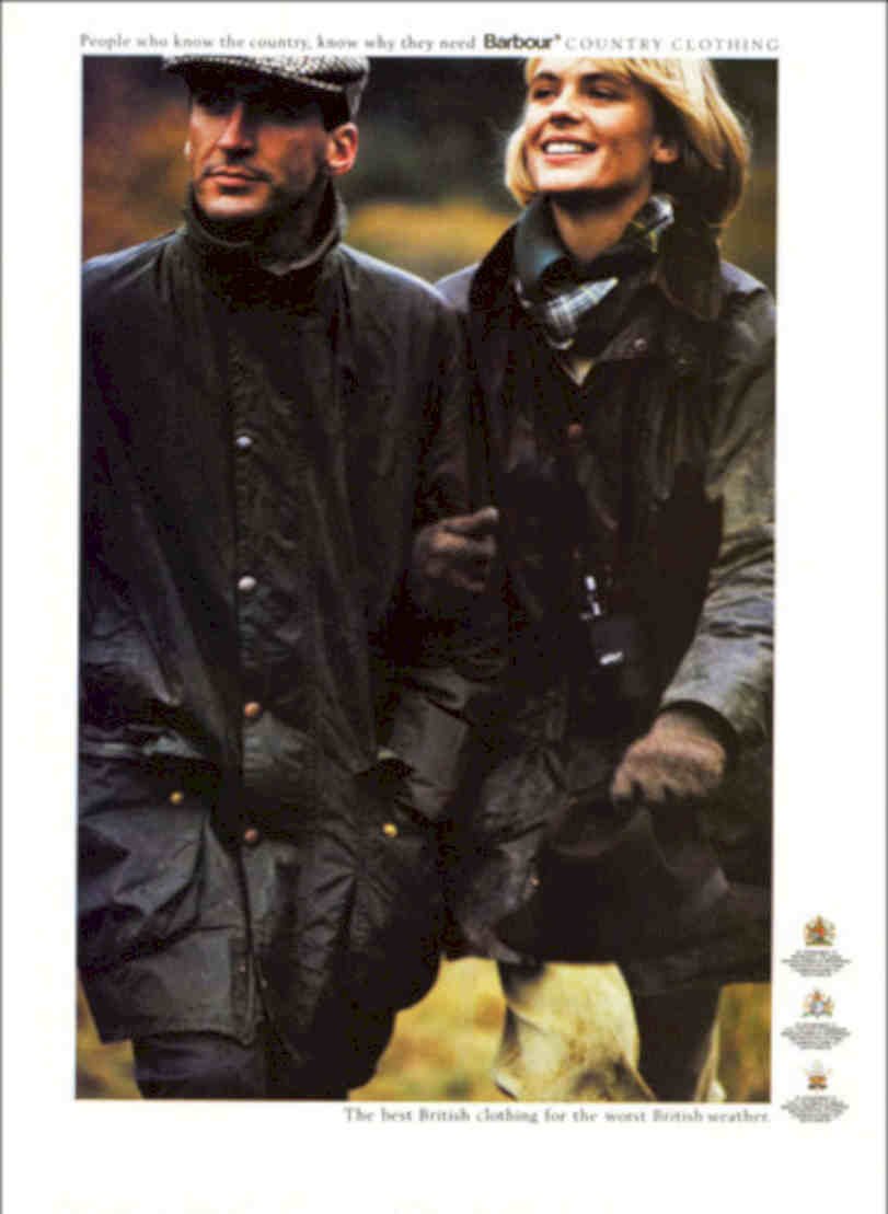 Barbour Country Clothing Vintage Retro Advert Poster A4 Photo Print