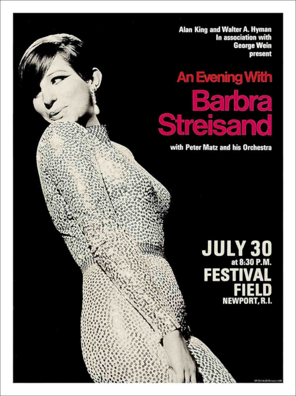 Barbra Striesaned Concert Vintage Retro Advert Poster A4 Photo Print