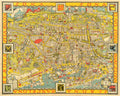 Barcelona Eixample Map Vintage Retro Advert Poster A4 Photo Print