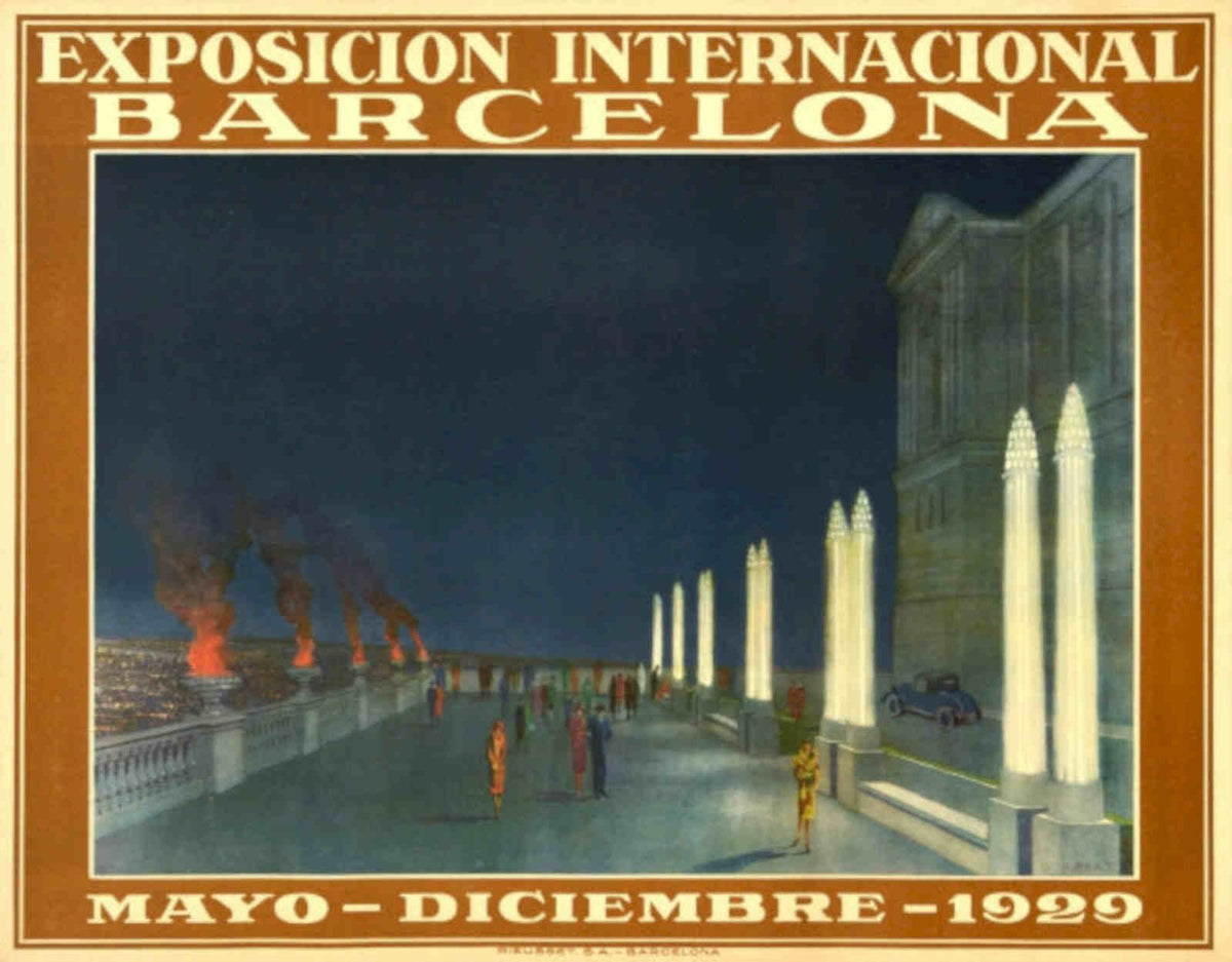 Barcelona Exposition 1929 Vintage Retro Advert Poster A4 Photo Print