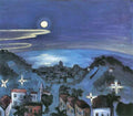 Barcelona view of the city by night by Walter Gramatte Expressionism A4 Photo Print