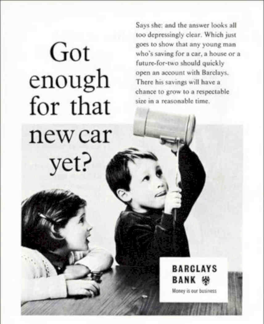 Barclays Children Hammer Vintage Retro Advert Poster A4 Photo Print