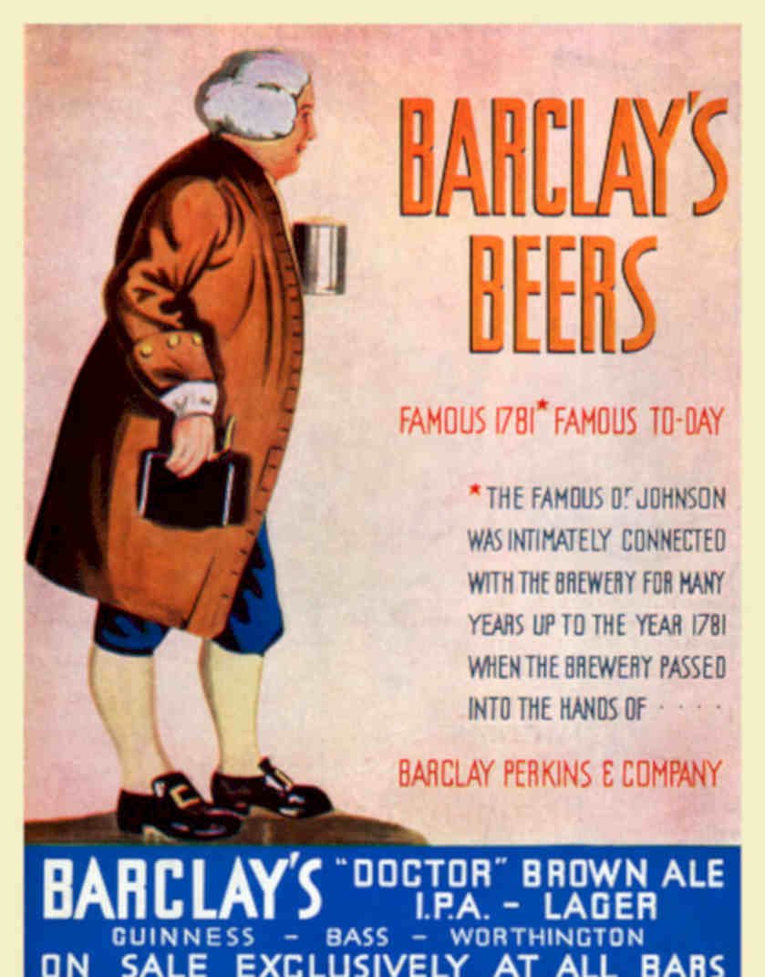 Barclays Johnson Beers Vintage Retro Advert Poster A4 Photo Print