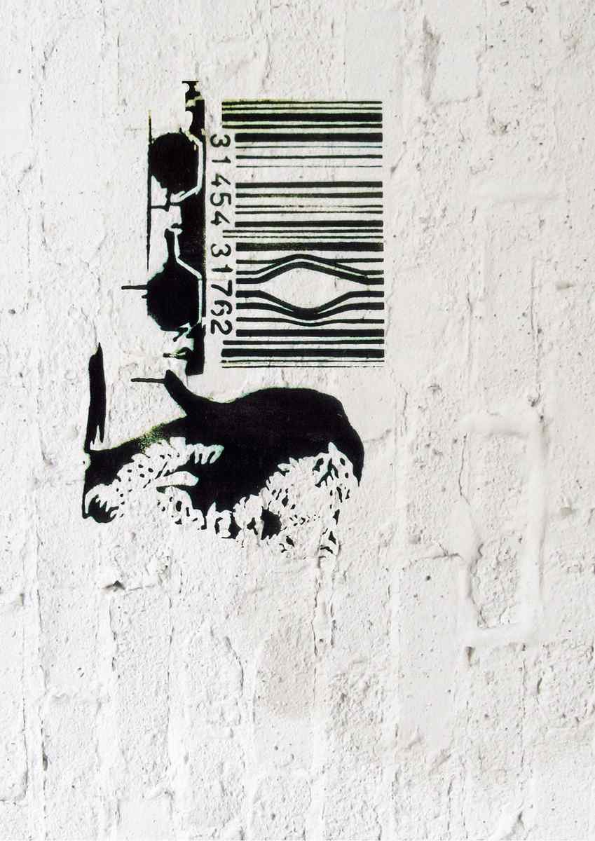 Barcode Leopard Escape WALL PLUS A4 Photo Print