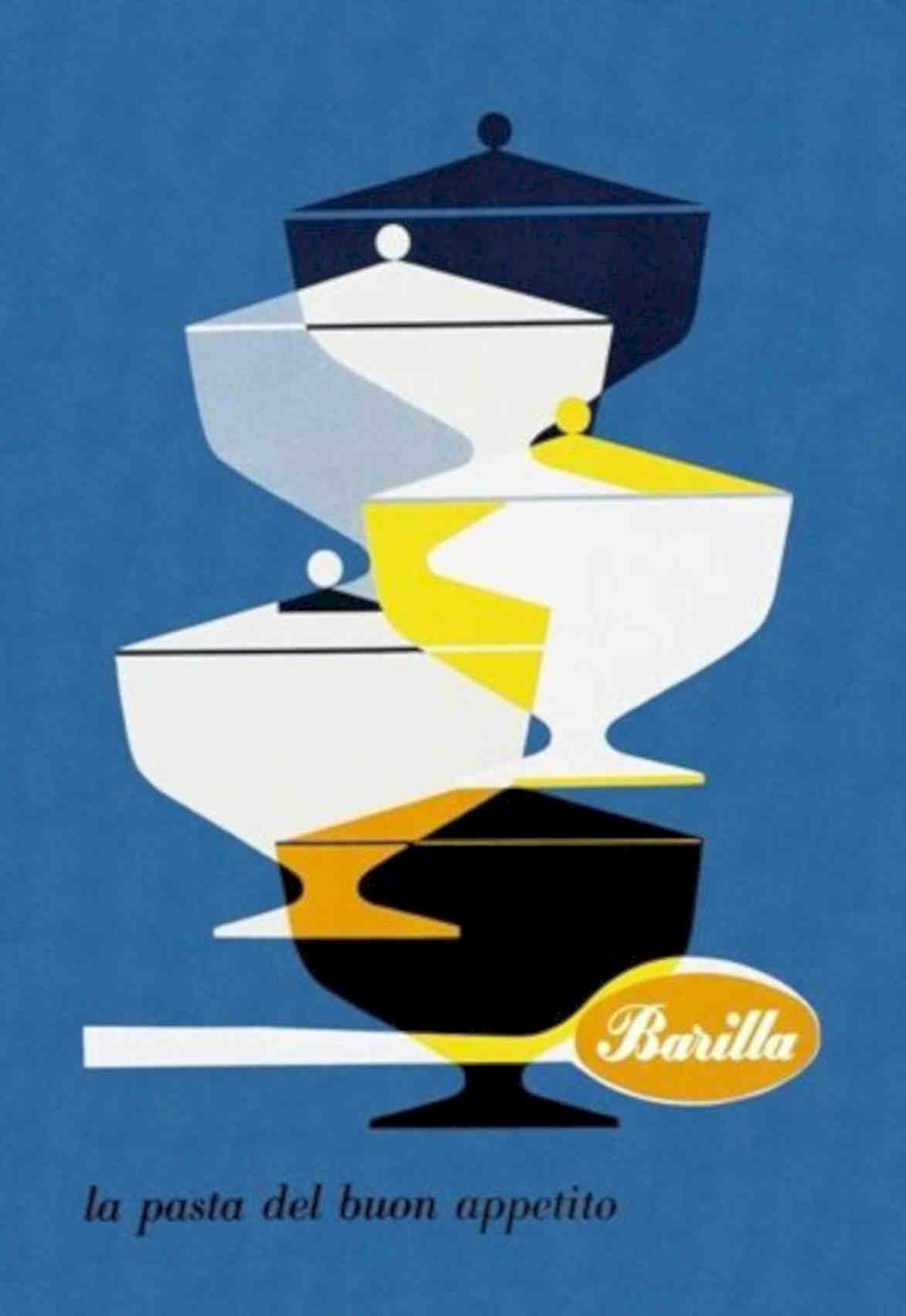 Barilla Pasta Pots Vintage Retro Advert Poster A4 Photo Print