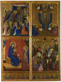 Barnaba da Modena Scenes of the Virgin; The Trinity; The Crucifixion A4 Photo Print