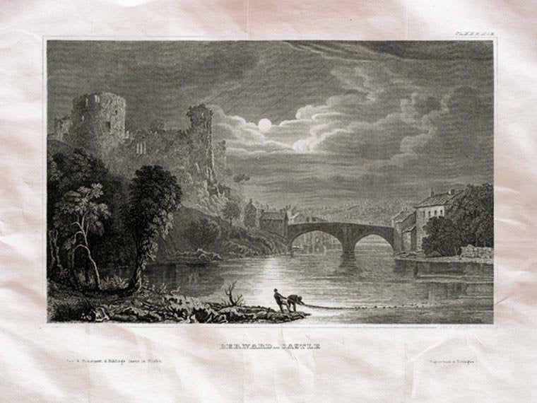 Barnard Castle Teesdale Durham England Meyer 1850 Vintage A4 Photo Print