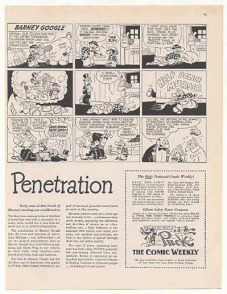 Barney Google Penetration Vintage Retro Advert Ads A4 Photo Print