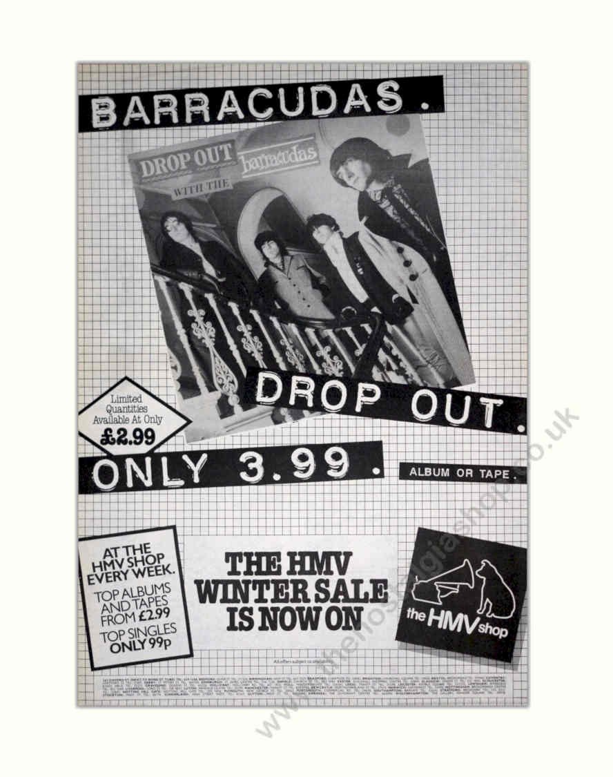 Barracudas Drop Out Vintage Retro Advert Poster A4 Photo Print