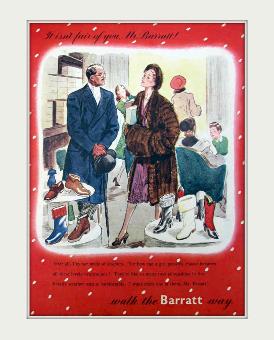 Barratt Boots Shoes Vintage Retro Advert Poster A4 Photo Print
