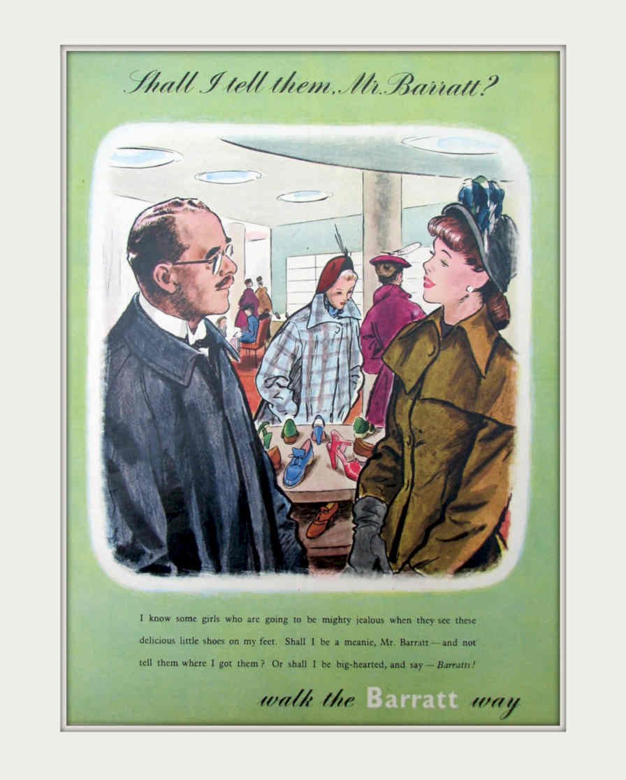 Barratt Way Shoes Vintage Retro Advert Poster A4 Photo Print