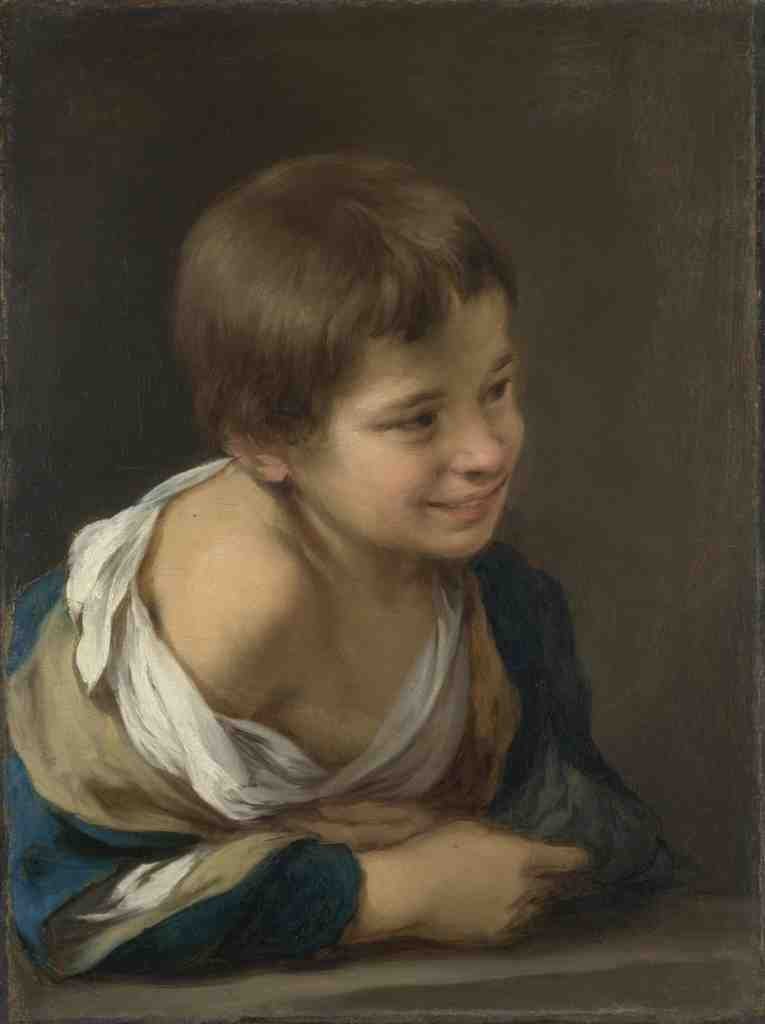 Bartolome Esteban Murillo A Peasant Boy leaning on a Sill A4 Photo Print