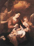 Bartolome Esteban Murillo Mary And Child With Angels Playing Music A4 Photo Print