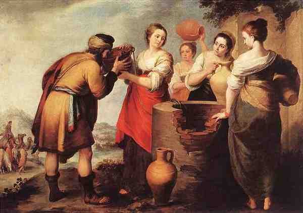 Bartolome Esteban Murillo Rebecca And Eliezer A4 Photo Print