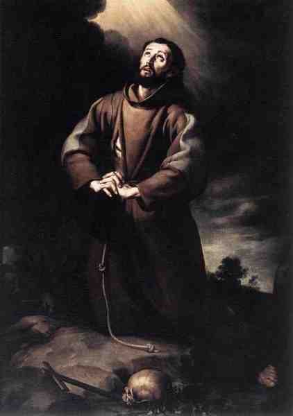Bartolome Esteban Murillo St Francis Of Assisi At Prayer A4 Photo Print