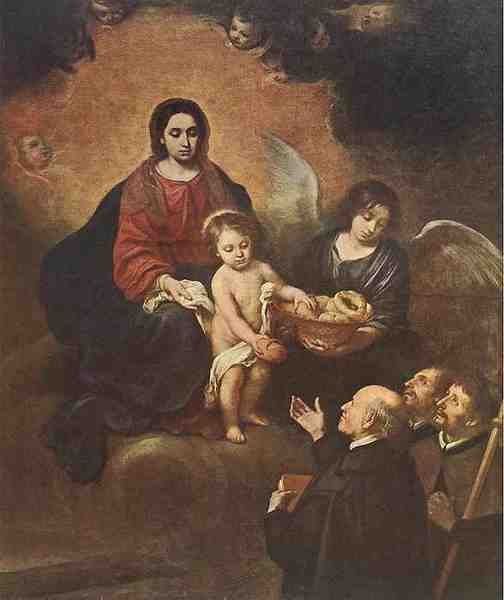 Bartolome Esteban Murillo The Infant Jesus Distributing Bread To Pilgrims A4 Photo Print