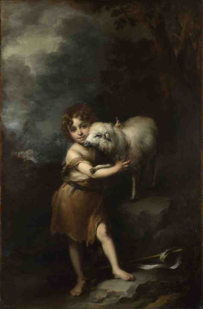Bartolome Esteban Murillo The Infant Saint John with the Lamb A4 Photo Print