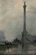 Barton Rose 1856 1929 Familiar London 1904 Nelsons Column in a fog A4 Photo Print