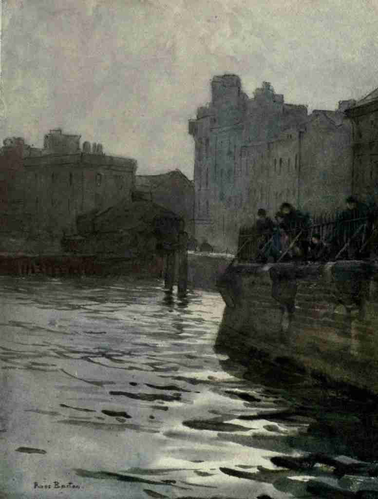 Barton Rose 1856 1929 Familiar London 1904 Old River Wall Chelsea A4 Photo Print