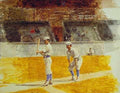 Baseball Players Practicing A4 Photo Print
