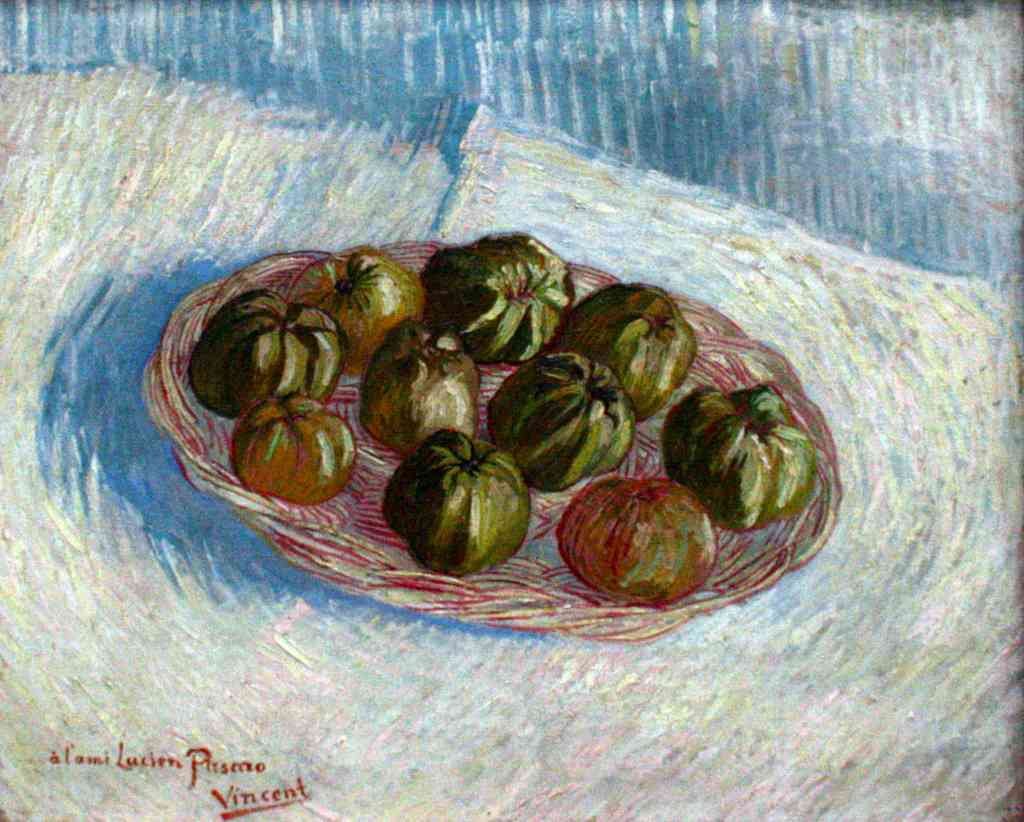Basket Of Apples Van Gogh Impressionism A4 Photo Print
