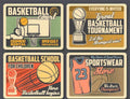 Basketball Court Tournament Vintage Retro Advert Poster A4 Photo Print