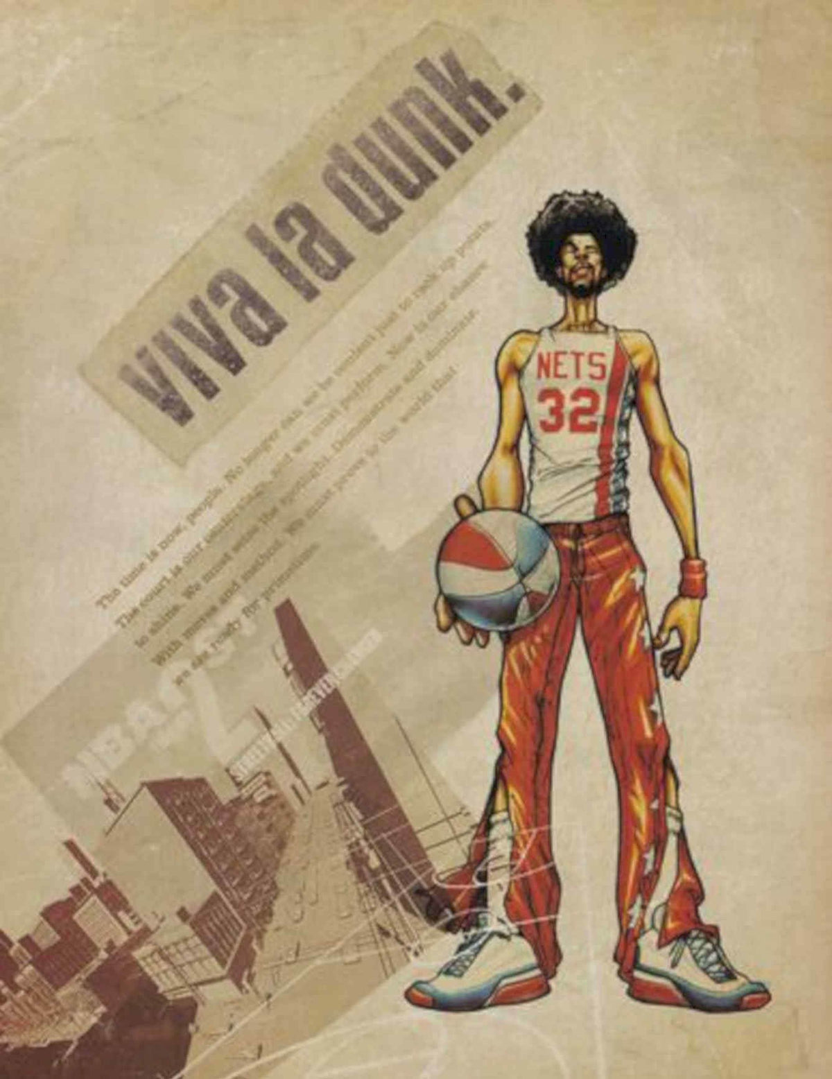 Basketball Nets Dunk Vintage Retro Advert Poster A4 Photo Print