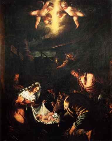 Bassano Jacopo The Adoration Of The Shepherds A4 Photo Print