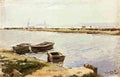 Bastida Joaquin Sorolla Y Three Boats By A Shore A4 Photo Print