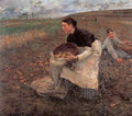 Bastien Lepage Saison d Octobre Recolte des pommes de terre A4 Photo Print