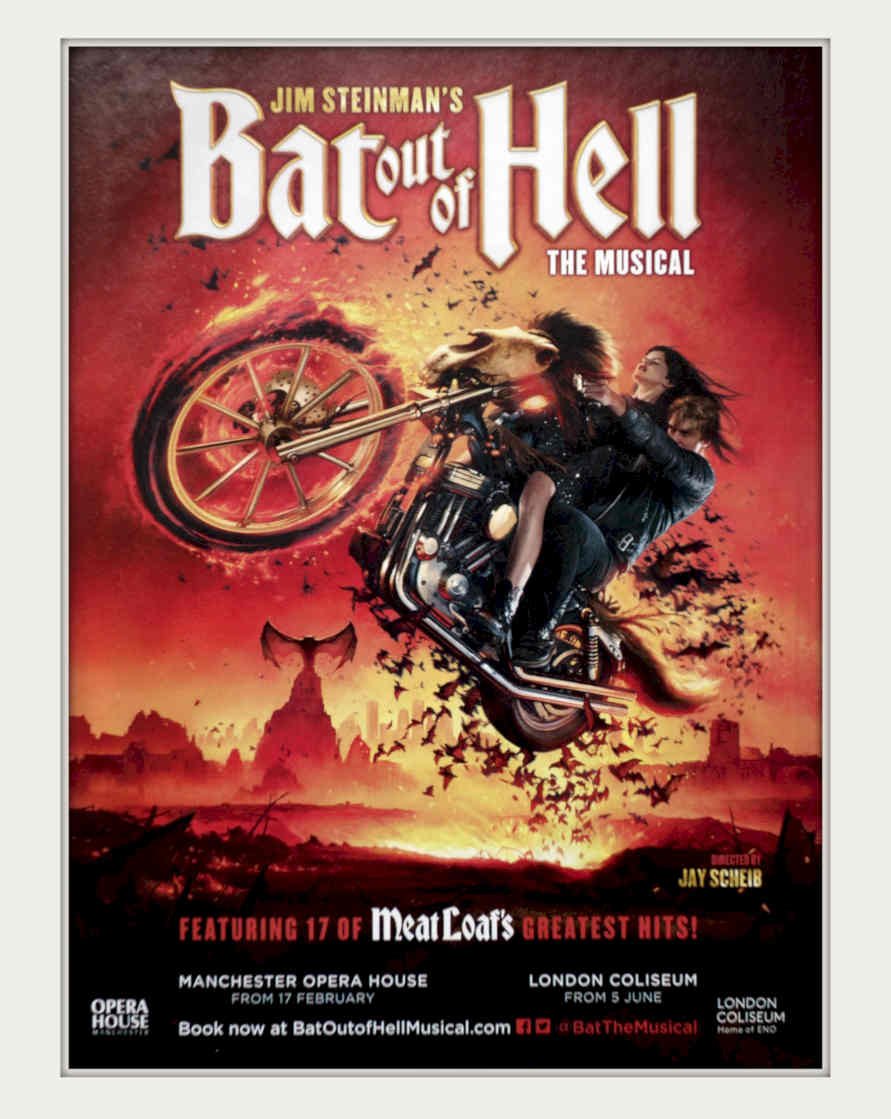 Bat Out Hell Vintage Retro Advert Poster A4 Photo Print