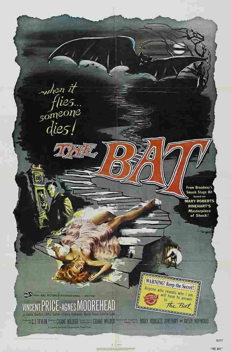 Bat The 1959 01 film star poster A4 Photo Print