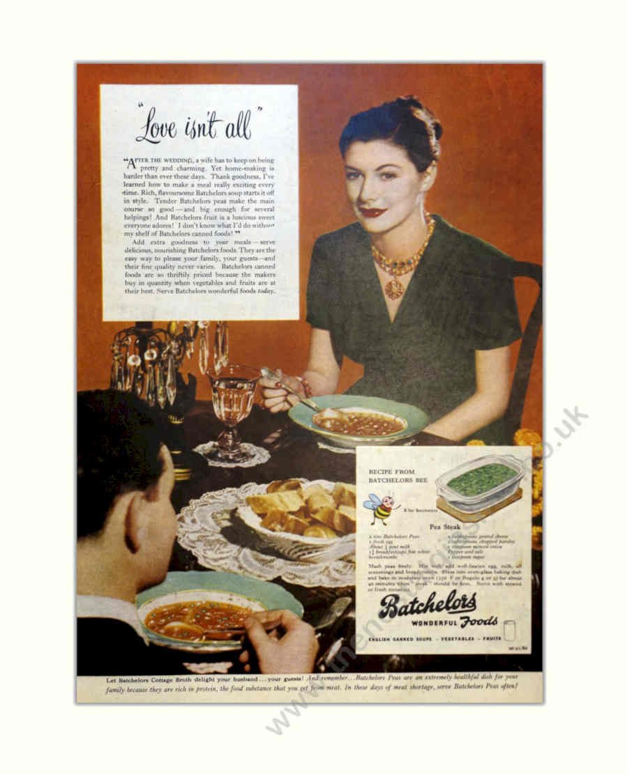 Batcholers Food Lovers Vintage Retro Advert Poster A4 Photo Print