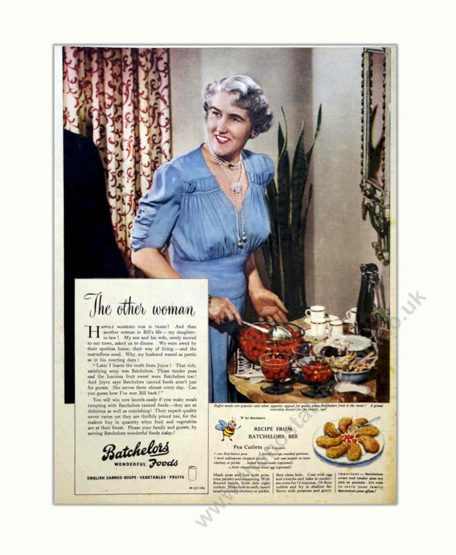 Batcholers Soup Family Vintage Retro Advert Poster A4 Photo Print