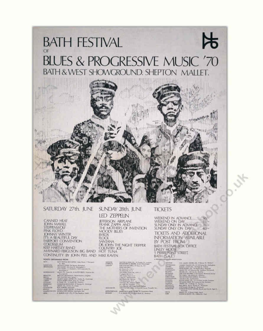 Bath Festival Blues Vintage Retro Advert Poster A4 Photo Print