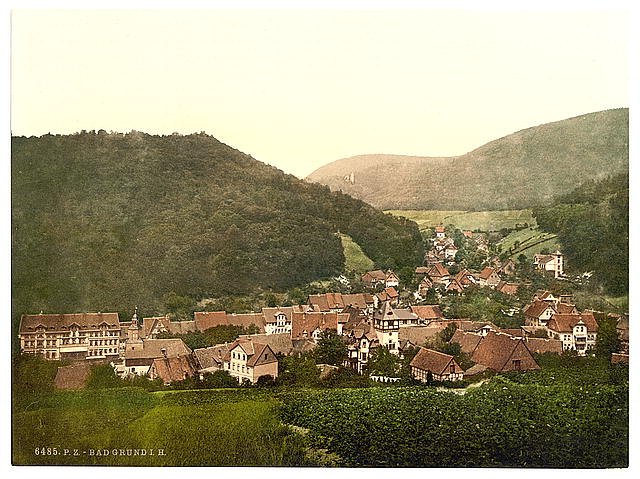 Bath Grund Hartz Vintage A4 Photo Print