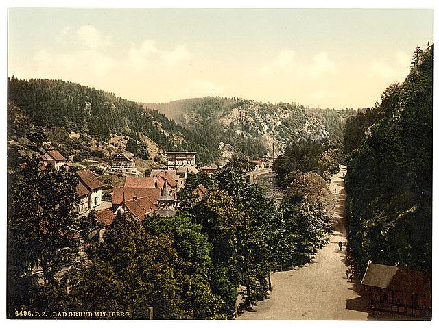 Bath Grund with Iberg Hartz Vintage A4 Photo Print