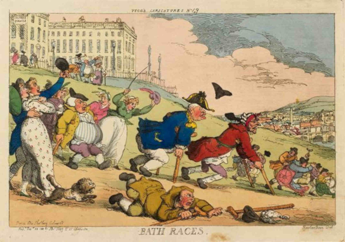 Bath Races Men Vintage Retro Advert Poster A4 Photo Print