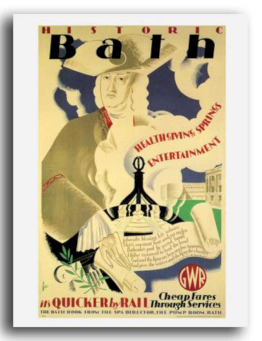 Bath Springs Poster Vintage Retro Advert Poster A4 Photo Print