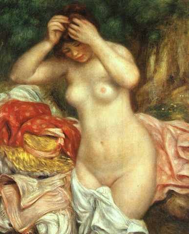 Bather Arranging Her Hair Cgf A4 Photo Print